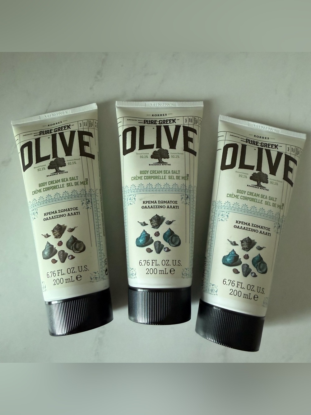 NEW!! Korres Pure Greek Olive Body Cream Sea Salt